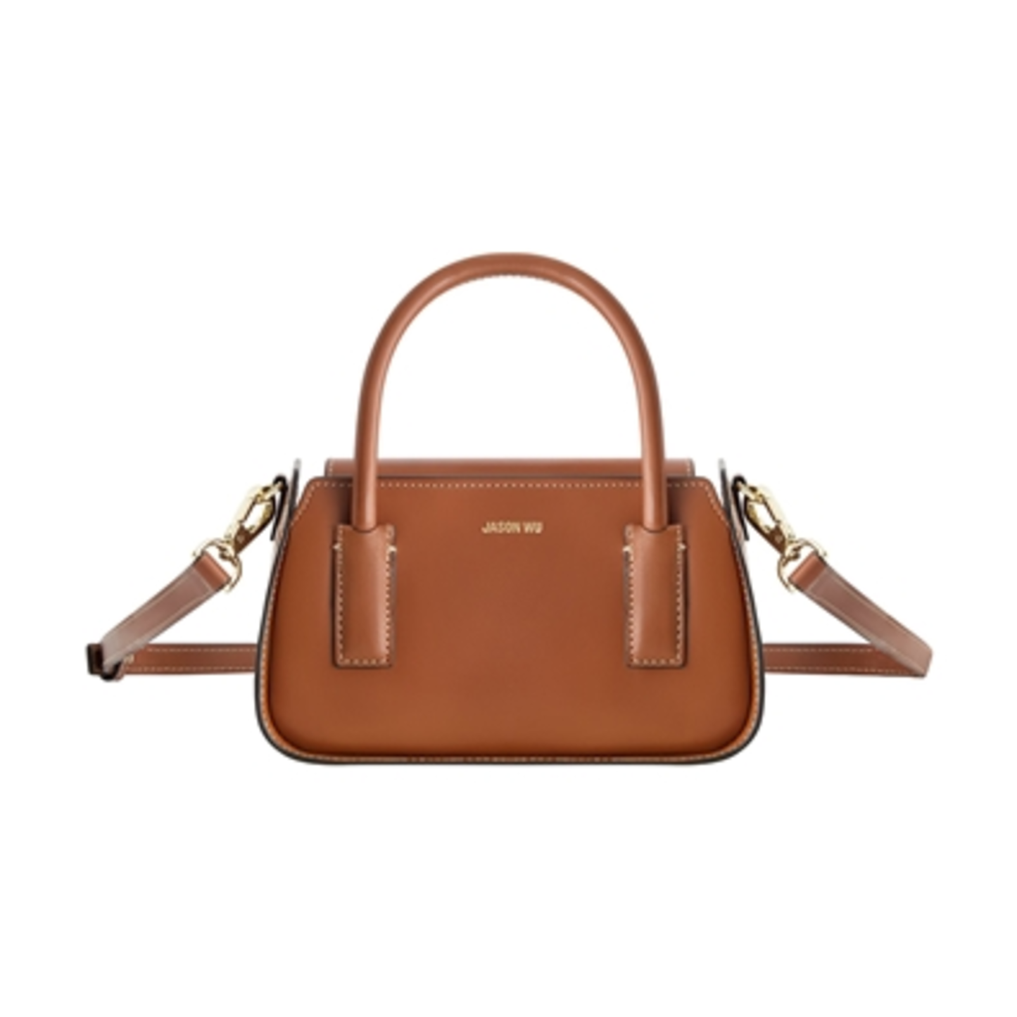 STRUCTURED MINI TOTE, LIGHT BROWN