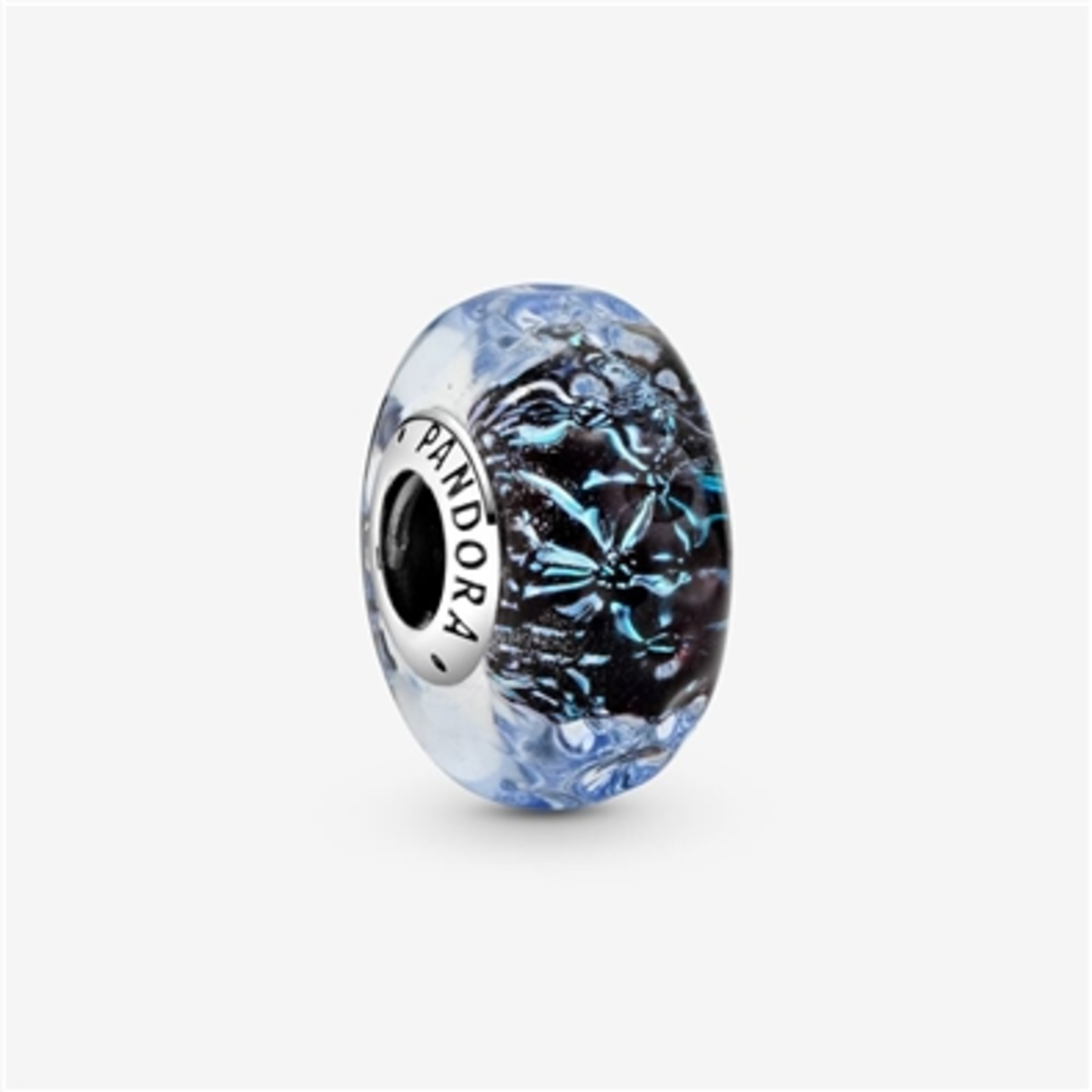WAVY DARK BLUE MURANO GLASS OCEAN CHARM