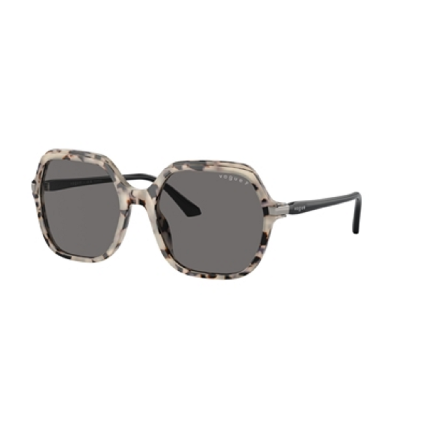 SQUARE SUNGLASSES POLARIZED, IVORY TORTOISE/DARK GREY