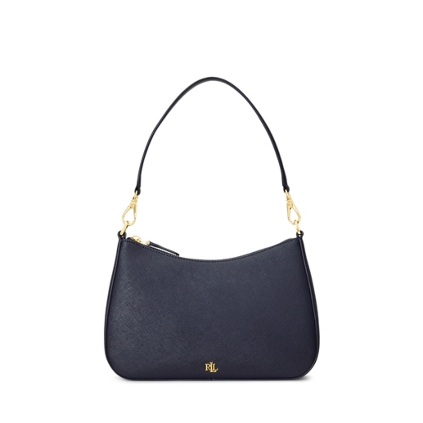 CROSSHATCH LEATHER MEDIUM DANNI BAG, REFINED NAVY