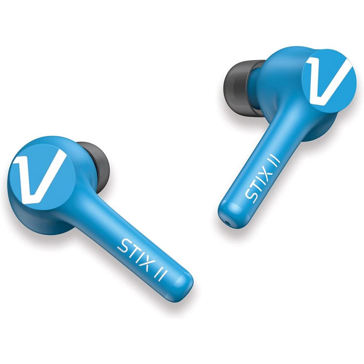 VEHO STIX II TRUE WIRELESS EARPHONES WITIH QUAD PRO MICROPHONE & CHARGING CASE - AQUA BLUE