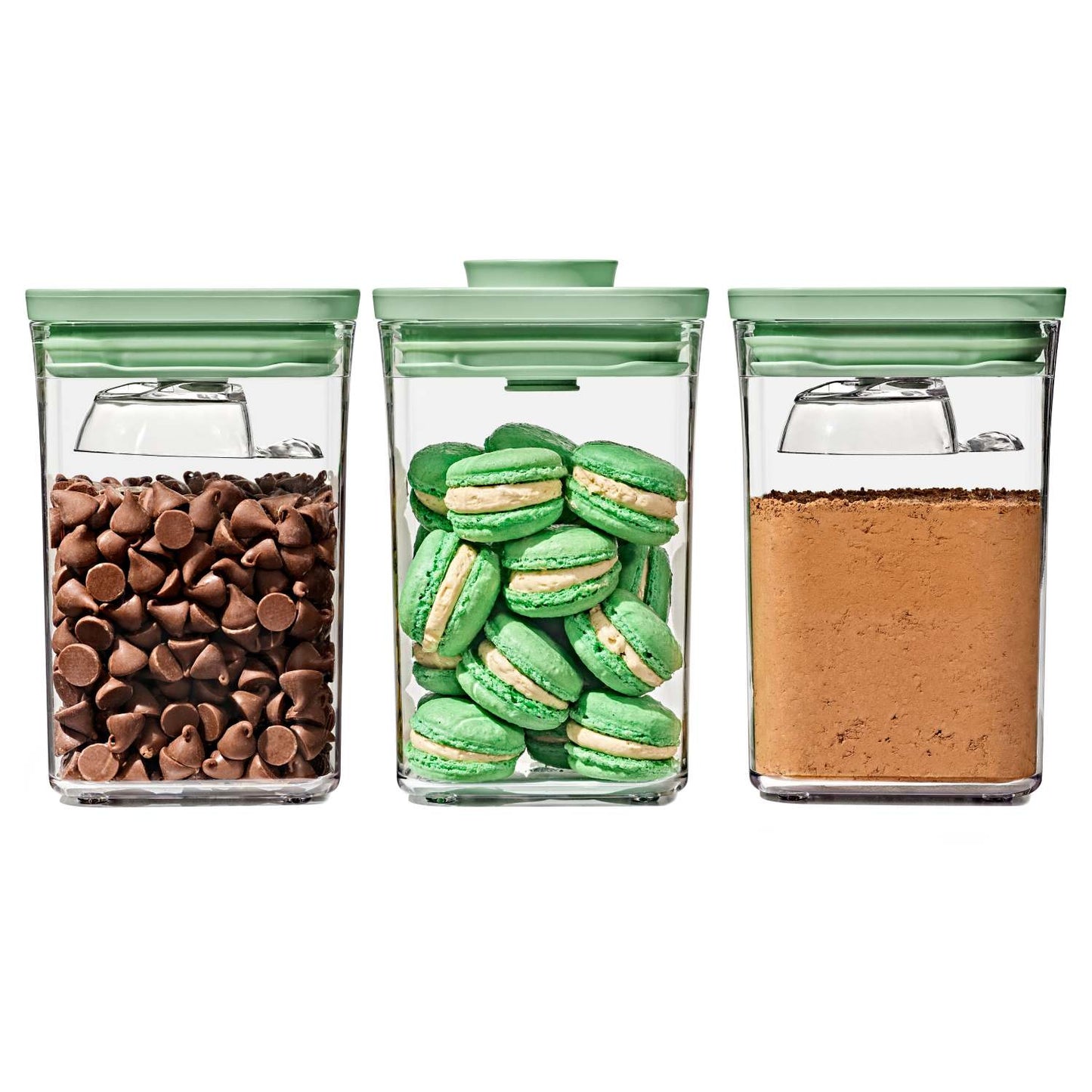 3PC POP CONTAINER SET W/ MINI SCOOPS LIMITED EDITION PISTACHIO