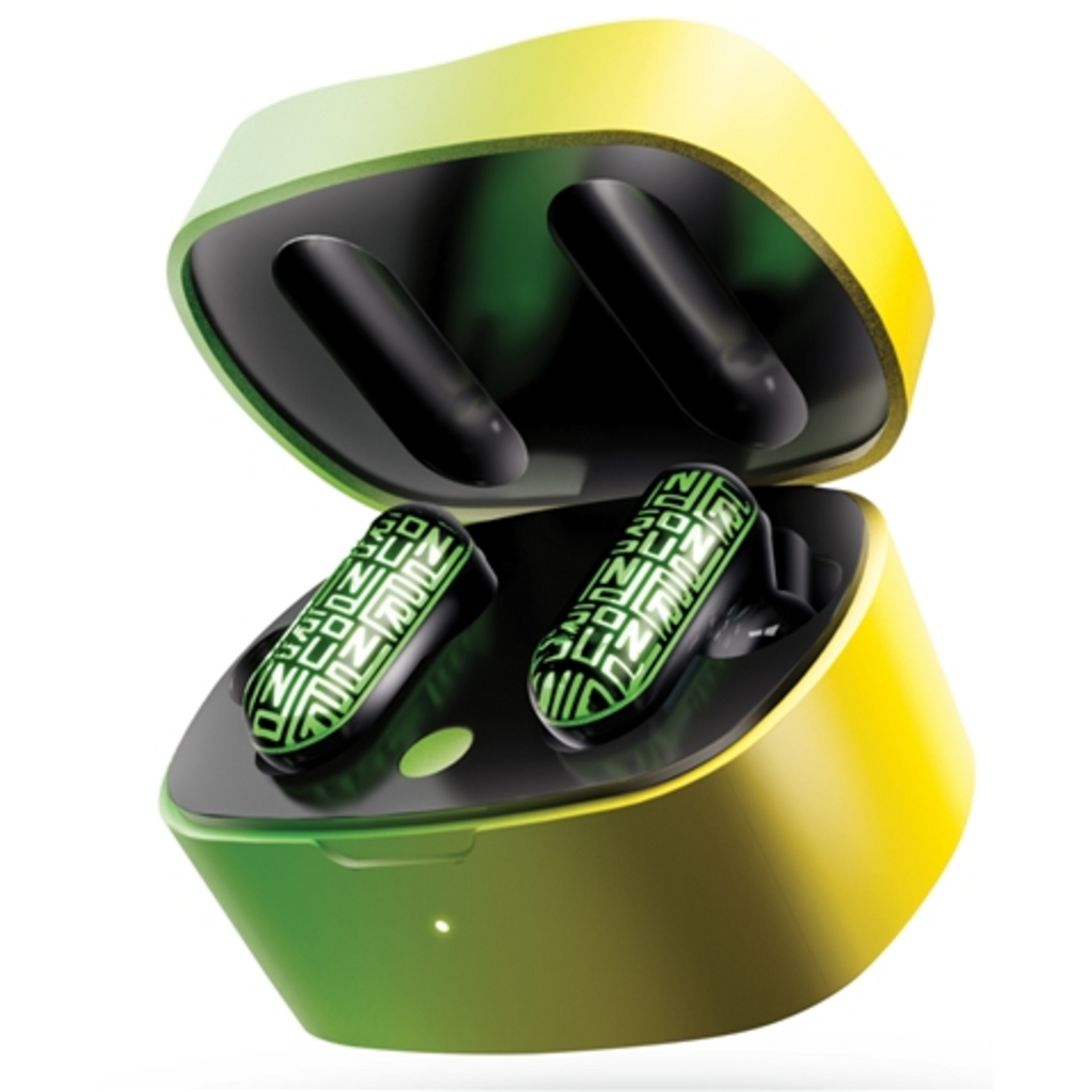 WIRELESS EARBUDS, GREEN AND YELLOW
