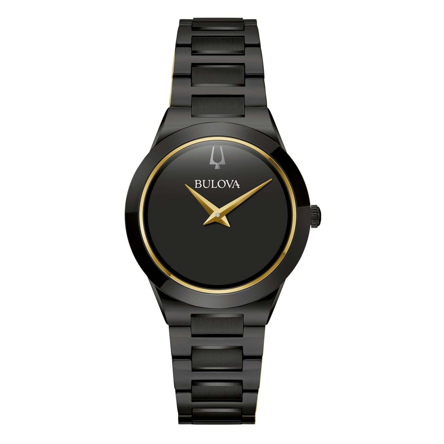 LADIES MILLENNIA BLACK ION-PLATED STAINLESS STEEL WATCH BLACK DIAL