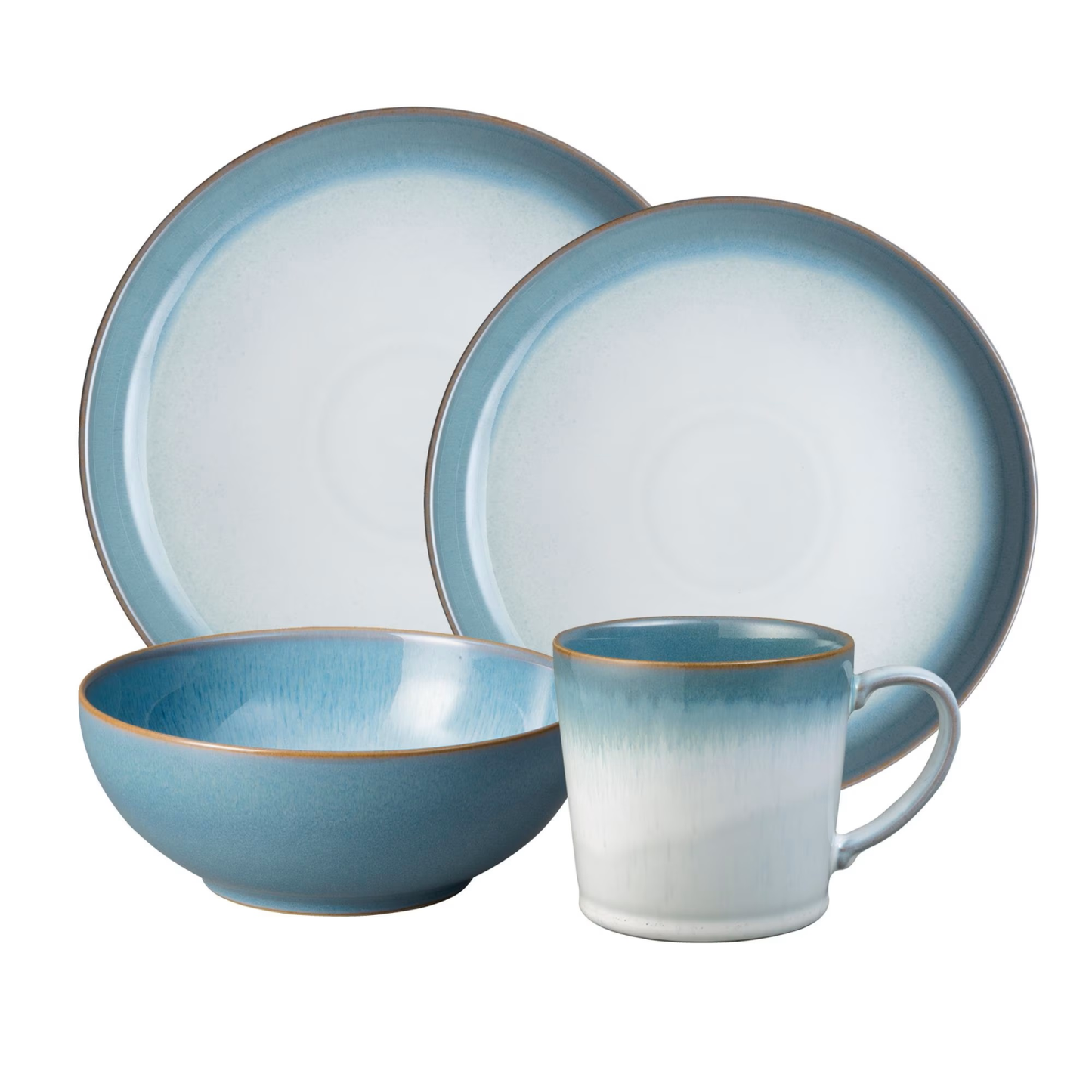 DENBY AZURE HAZE COUPE 16PC DINNERWARE SET