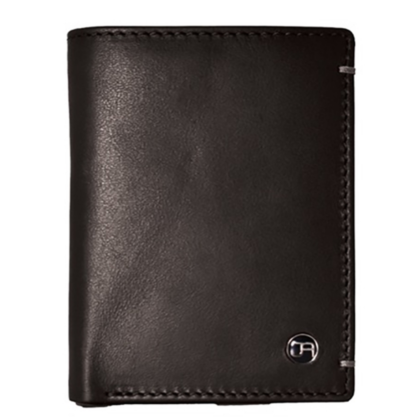 ORGANIC WALLET, WITH DECORATIVE STITCH, BLACK