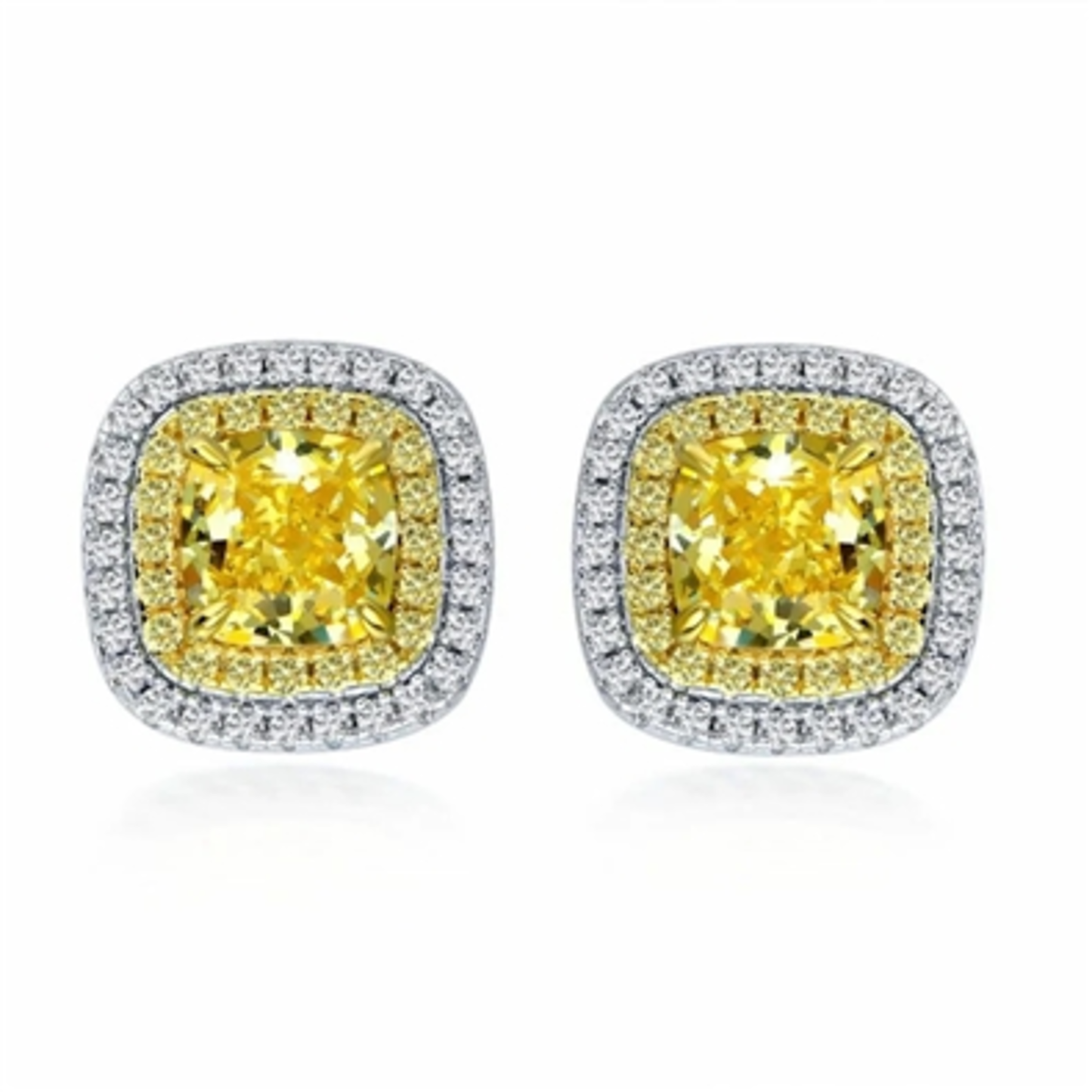 LUCIA CRYSTALLINE BRILLIANTE EARRINGS, CANARY YELLOW