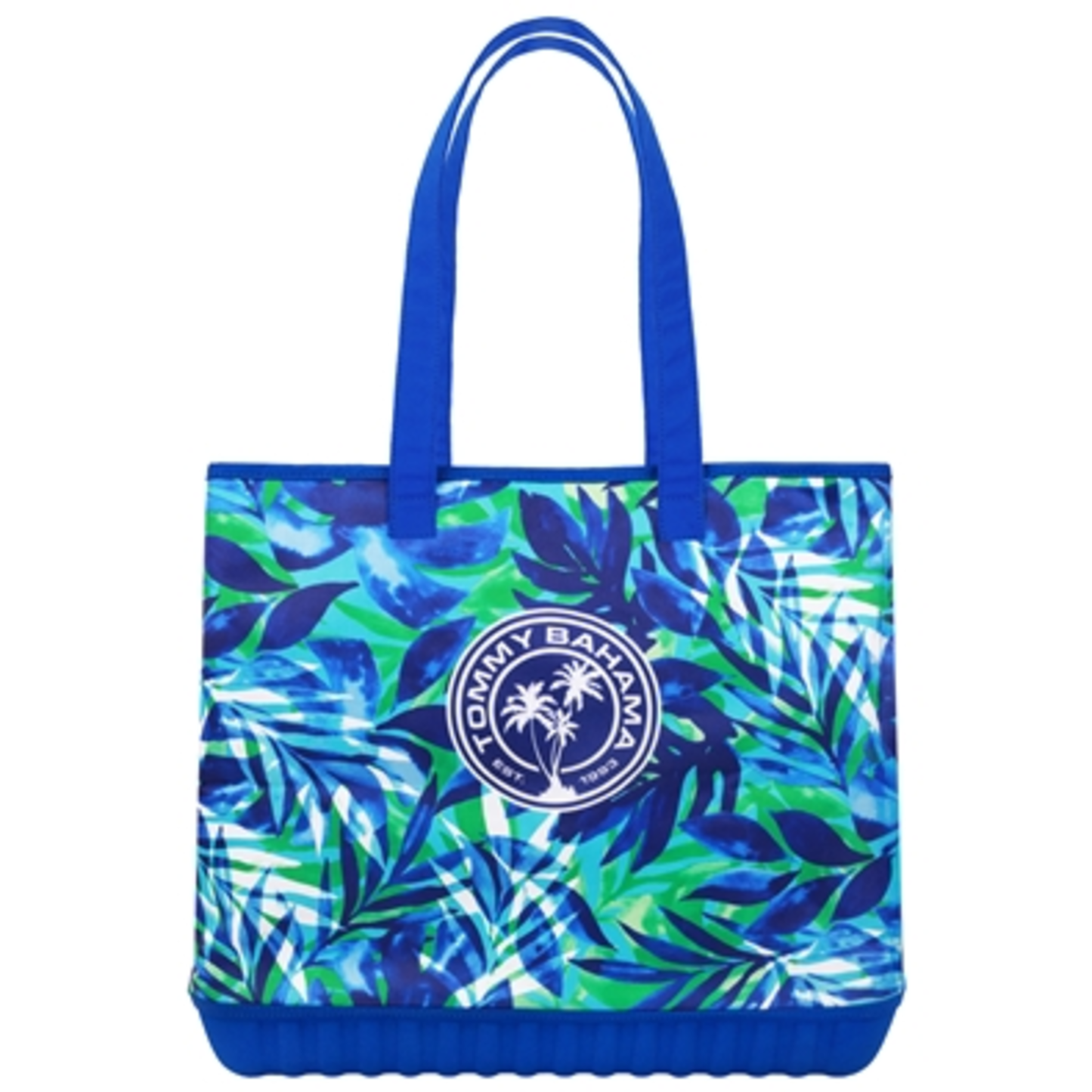 PATCH WATER REPELLANT TOTE BAG, NAVY/GREEN
