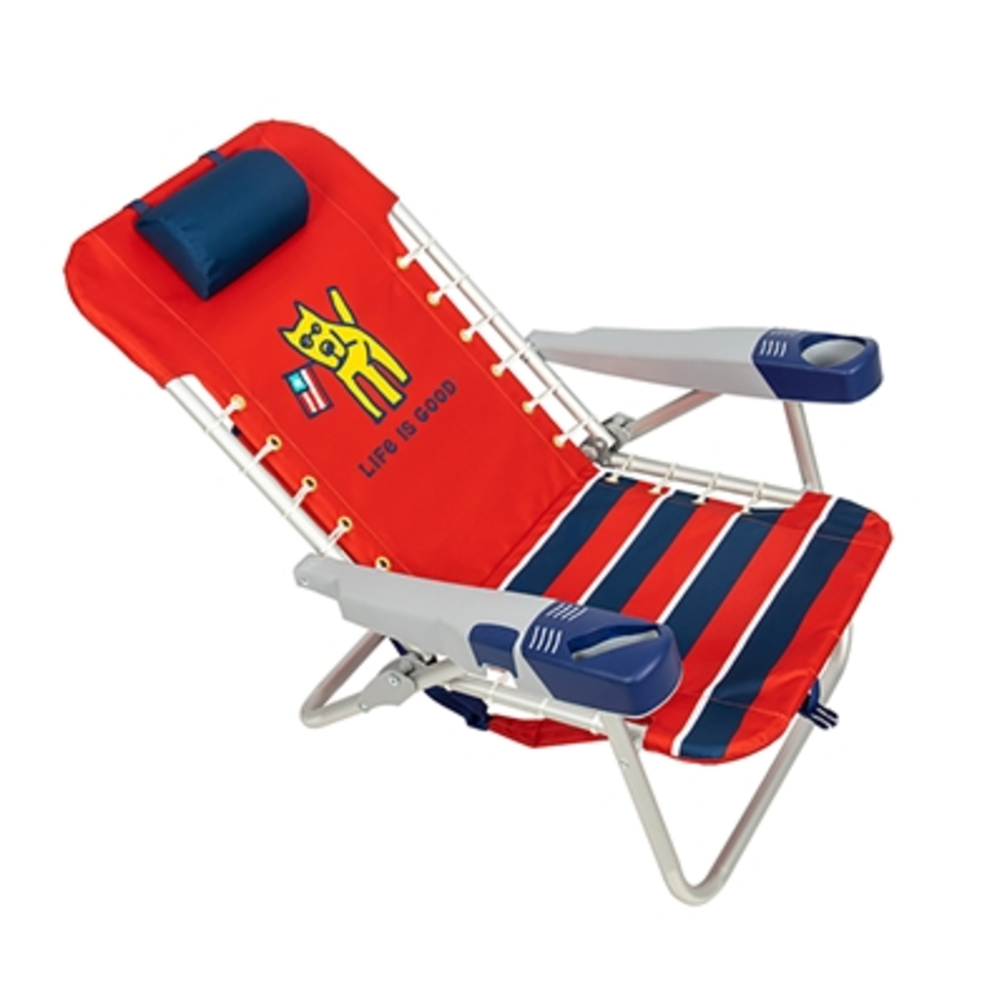 ROCKET FLAG BACKPACK BEACH CHAIR, RED