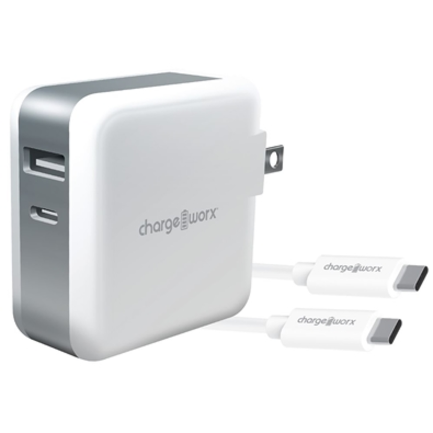 C TO C CABLE W/ WALL CHARGER, WHITE, 6'