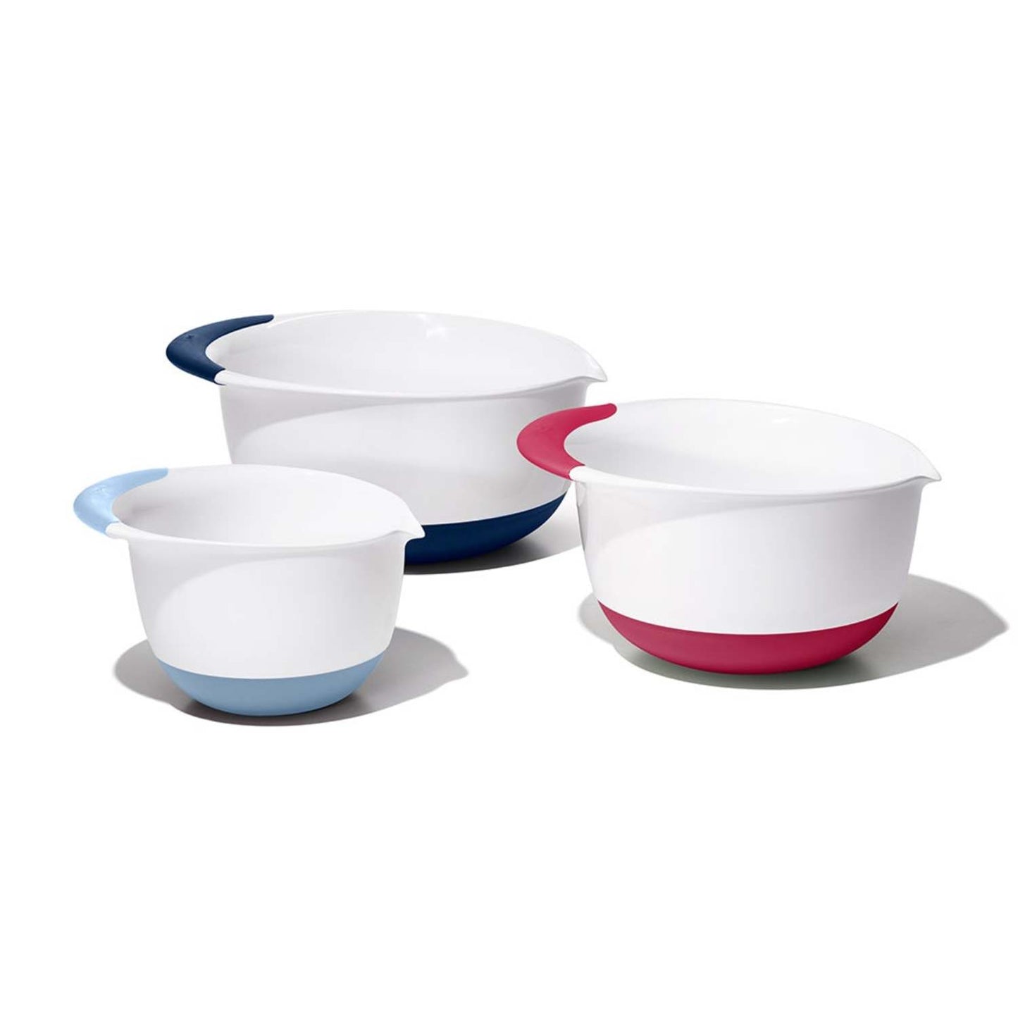 GOOD GRIPS 3PC MIXING BOWL SET W/ COLORED HANDLES