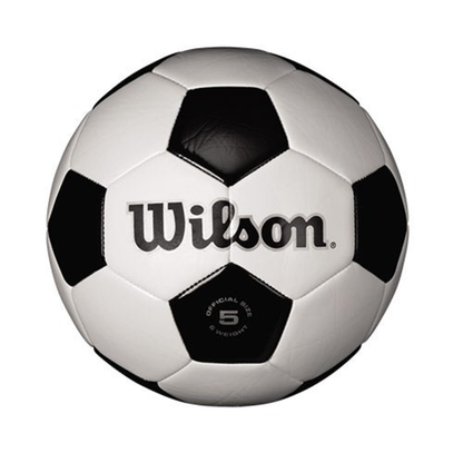 TRADITIONAL BLACK & WHITE SOCCER BALL SIZE 5 - DEFLATED