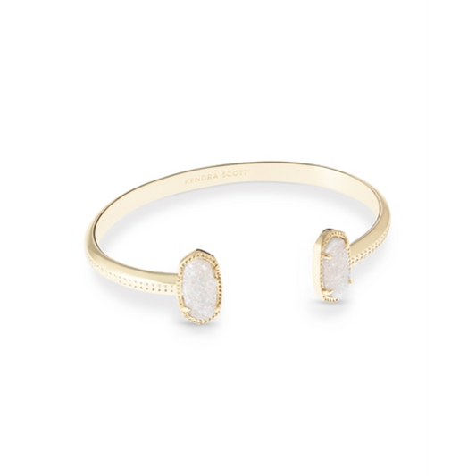 ELTON GOLD CUFF BRACELET, IRIDESCENT