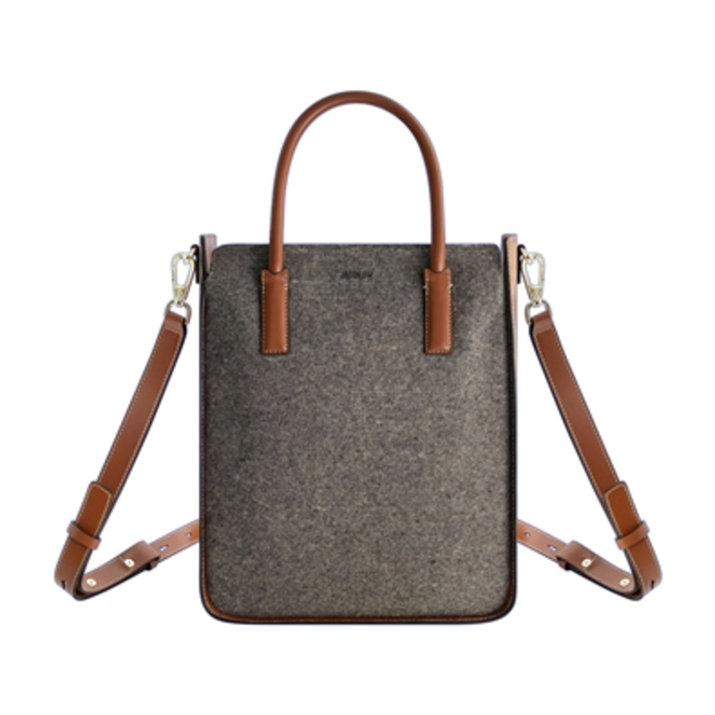 STRUCTURED TOTE BAG, GREY