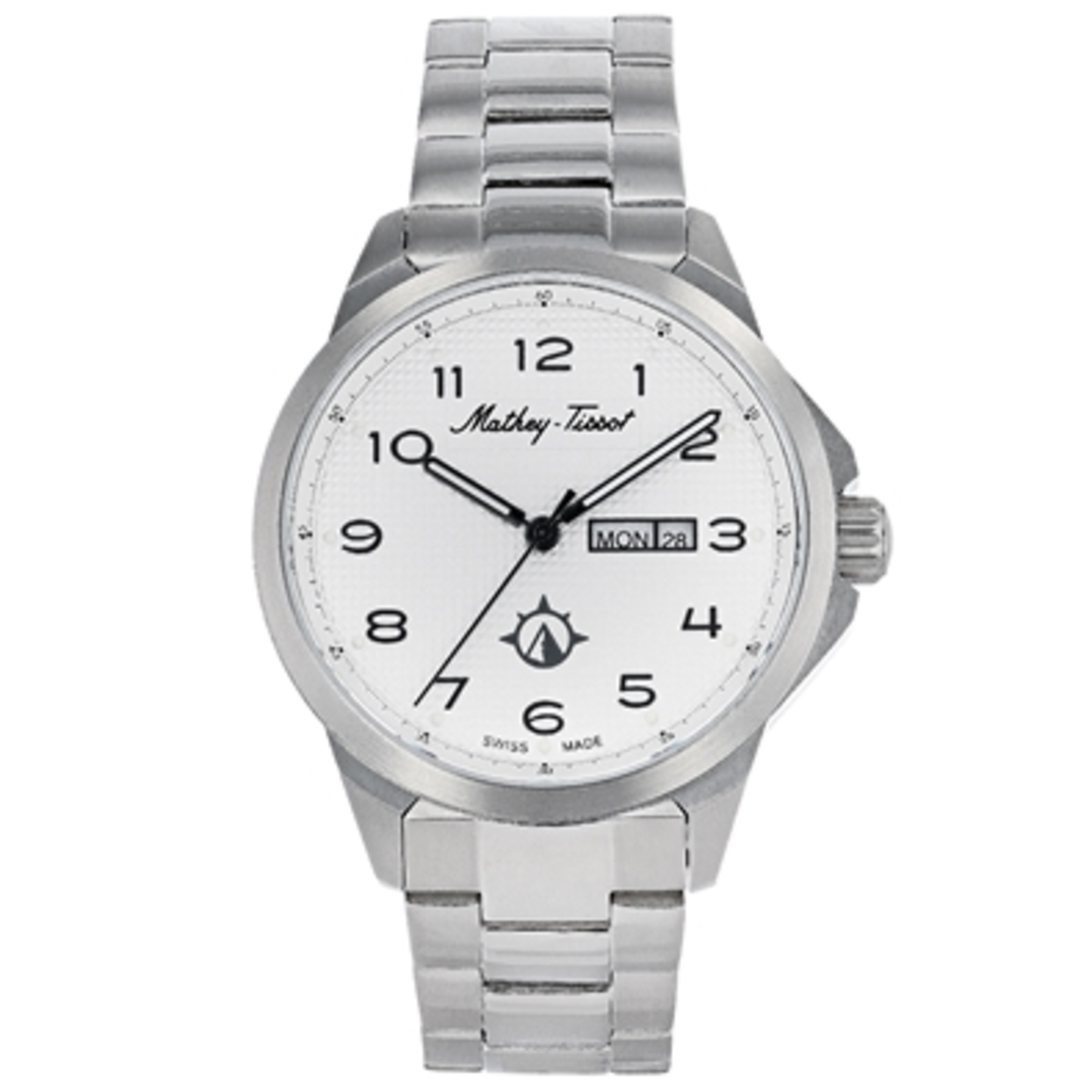 EXCALIBUR DATE WATCH, SILVER, STANDARD