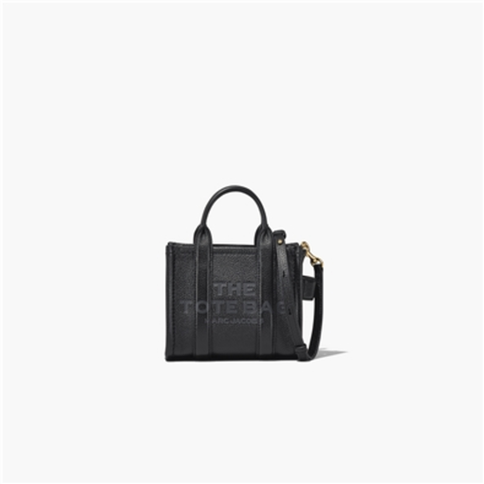 THE LEATHER CROSSBODY TOTE BAG, BLACK