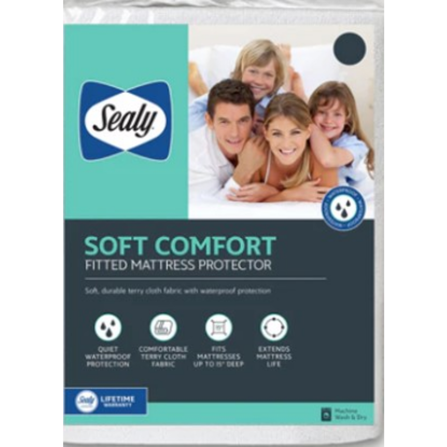 SEALY FITTED SOFT COMFORT MATTRESS PROTECTOR - KING