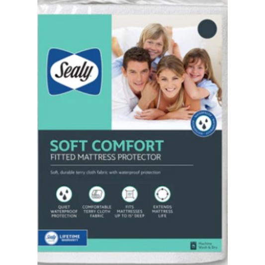 SEALY FITTED SOFT COMFORT MATTRESS PROTECTOR - KING