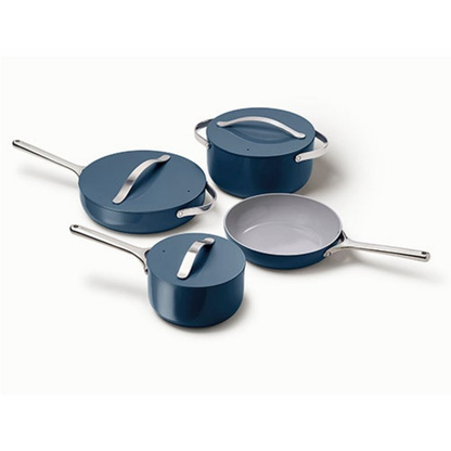 NON-TOXIC NONSTICK CERAMIC COOKWARE SET NAVY