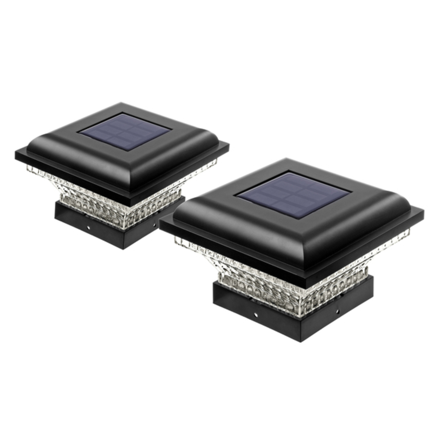 2PK SLR POST CAP LGHT BLK