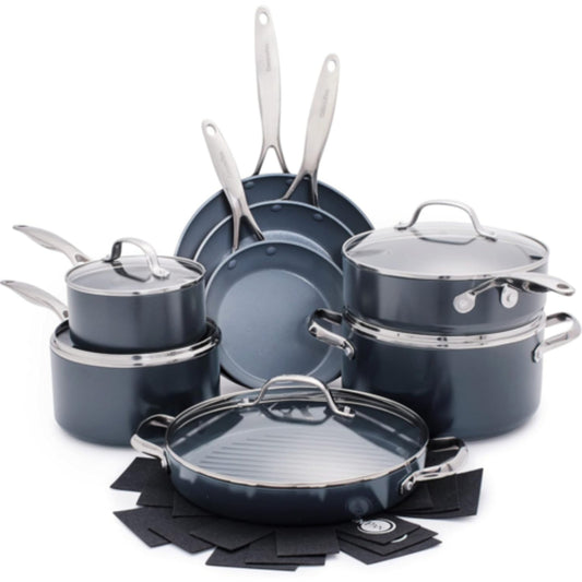 GREENPAN VALENCIA PRO CERAMIC NON-STICK 11-PIECE COOKWARE SET