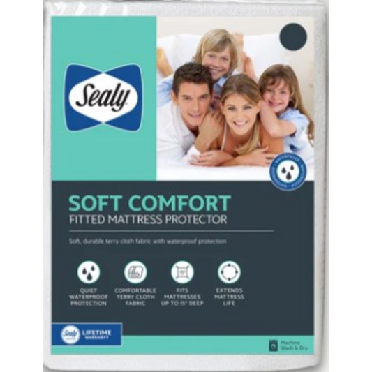 SEALY FITTED SOFT COMFORT MATTRESS PROTECTOR - QUEEN