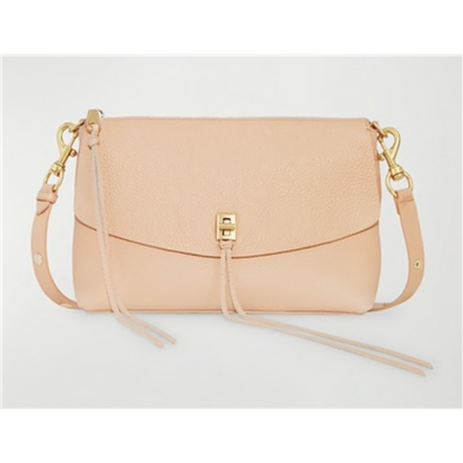 DARREN TOP ZIP SHOULDER, NUDE/ANTIQUE BRASS HARDWARE