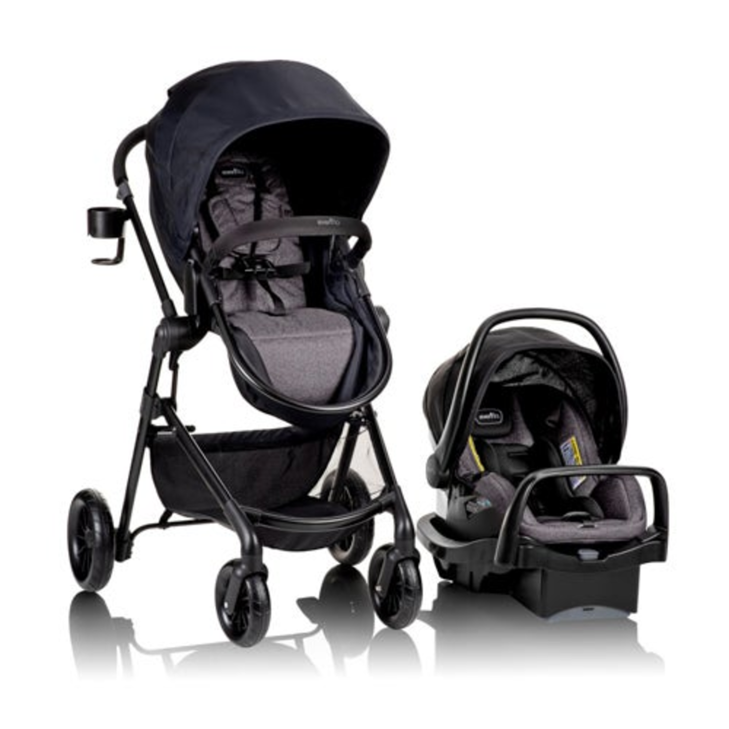 PIVOT MODULAR TRAVEL SYSTEM W/ LITEMAX INFANT CAR SEAT CASUAL GRAY
