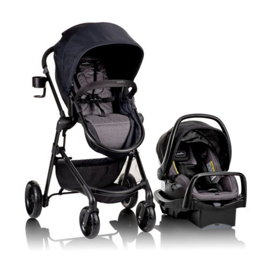 PIVOT MODULAR TRAVEL SYSTEM W/ LITEMAX INFANT CAR SEAT CASUAL GRAY