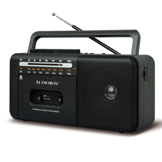 RECHARGEABLE RETRO RADIO W/ CASETTE