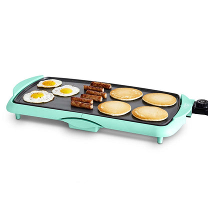 HEALTHY NONSTICK XL ELECTRIC GRIDDLE TURQUOISE