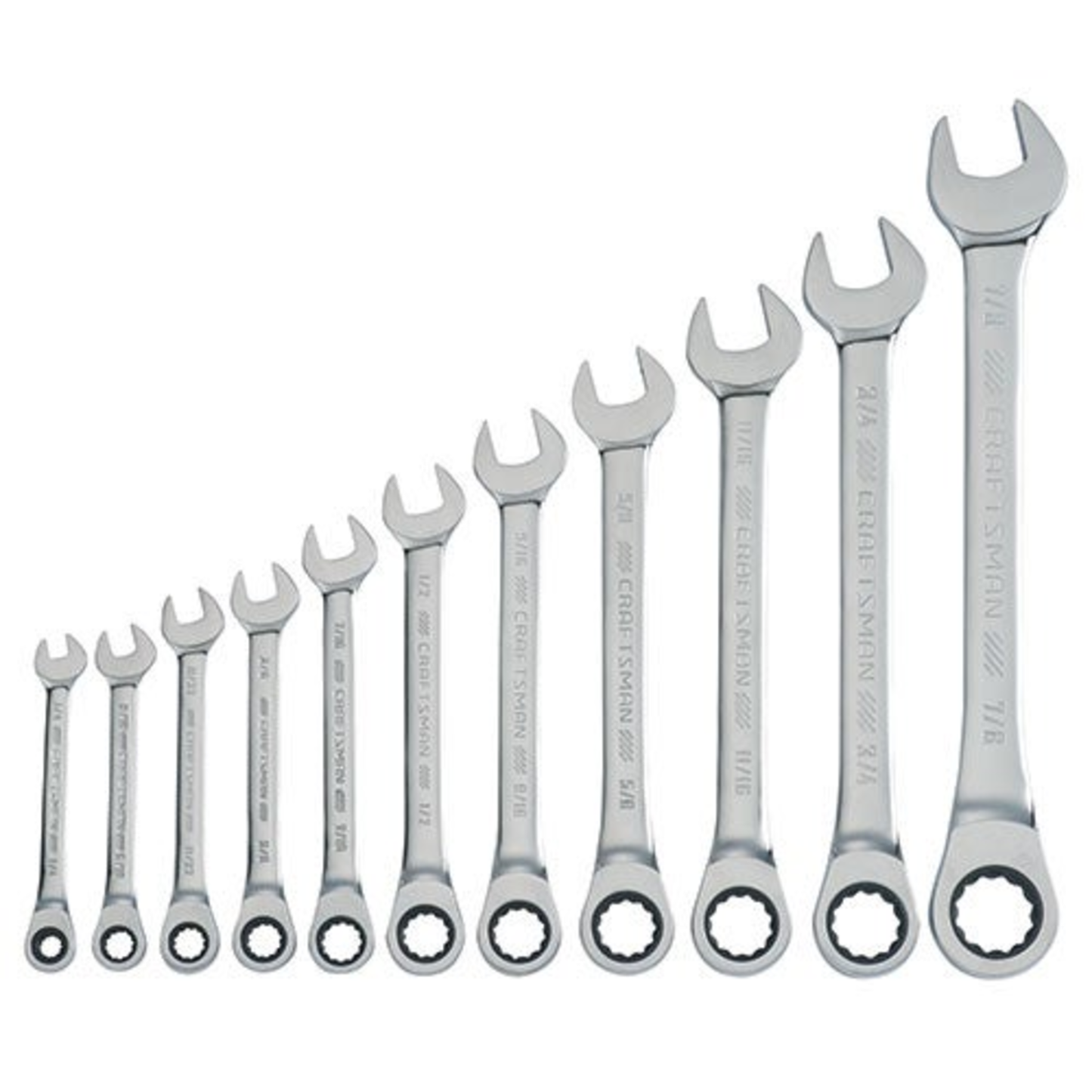 11PC SAE RATCHETING COMBINATION WRENCH SET