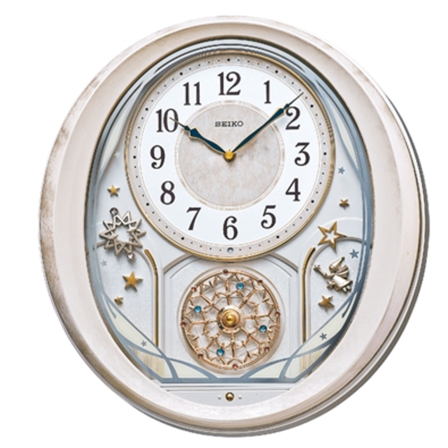 TWINKLE  AND  MAGIC BRIGHT STAR MELODY CLOCK, IVORY