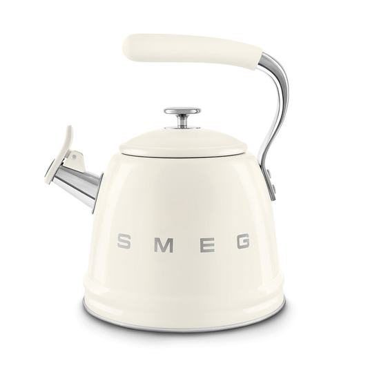 SMEG 50'S RETRO STYLE AESTHETIC WHISTLING KETTLE - CREAM