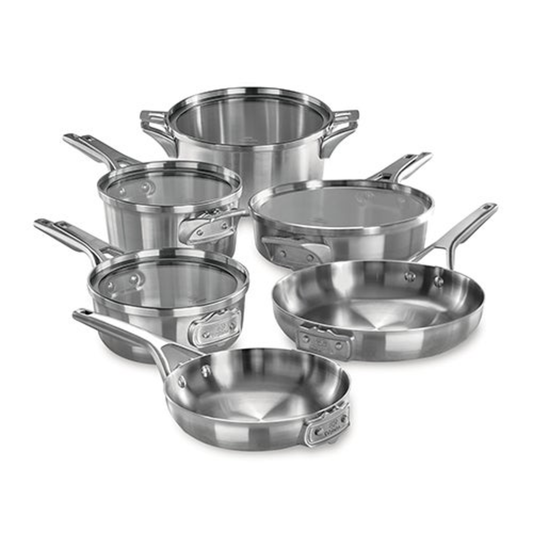 PREMIER SPACE SAVING 10PC STAINLESS STEEL COOKWARE