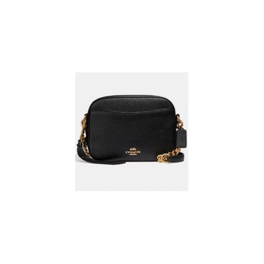 LEATHER CAMERA BAG-BLACK