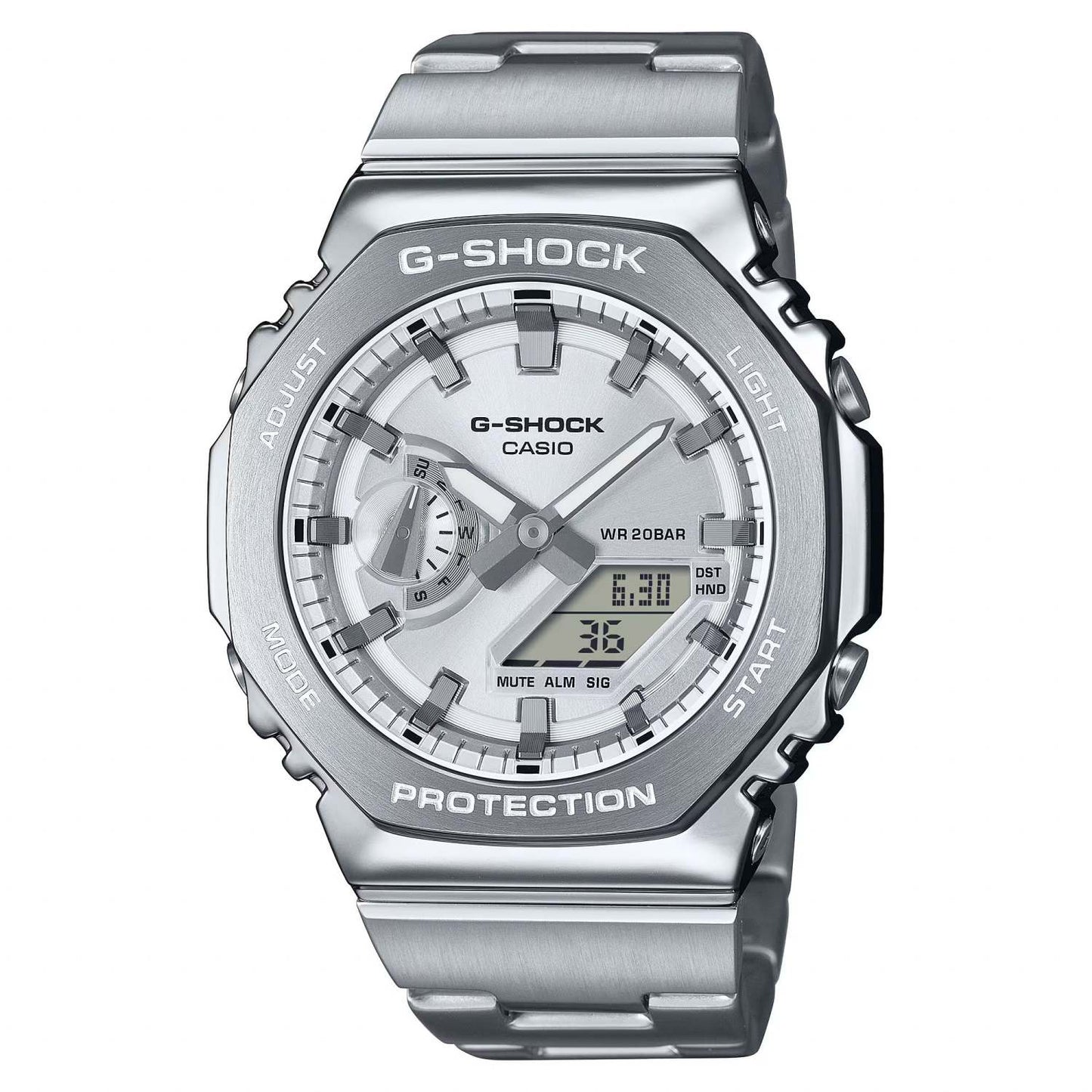 MENS 2100 G-SHOCK OCTAGON G-STEEL STAINLESS STEEL WATCH