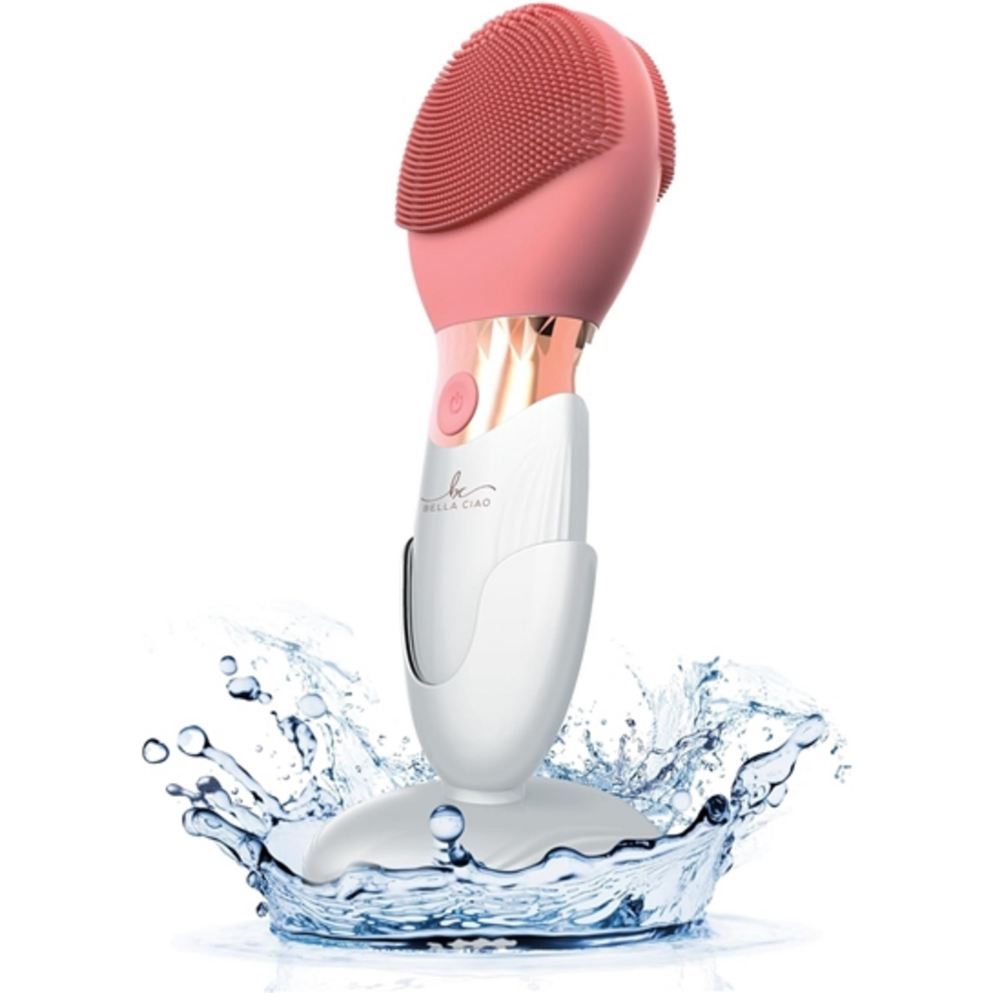 SONIC FACIAL BRUSH MASSAGER, PINK/WHITE