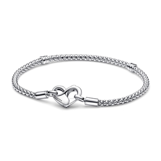 STUDDED CHAIN BRACELET, SILVER