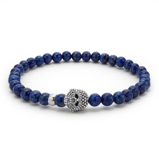 UNISEX LAPIS SKULL BRACELET