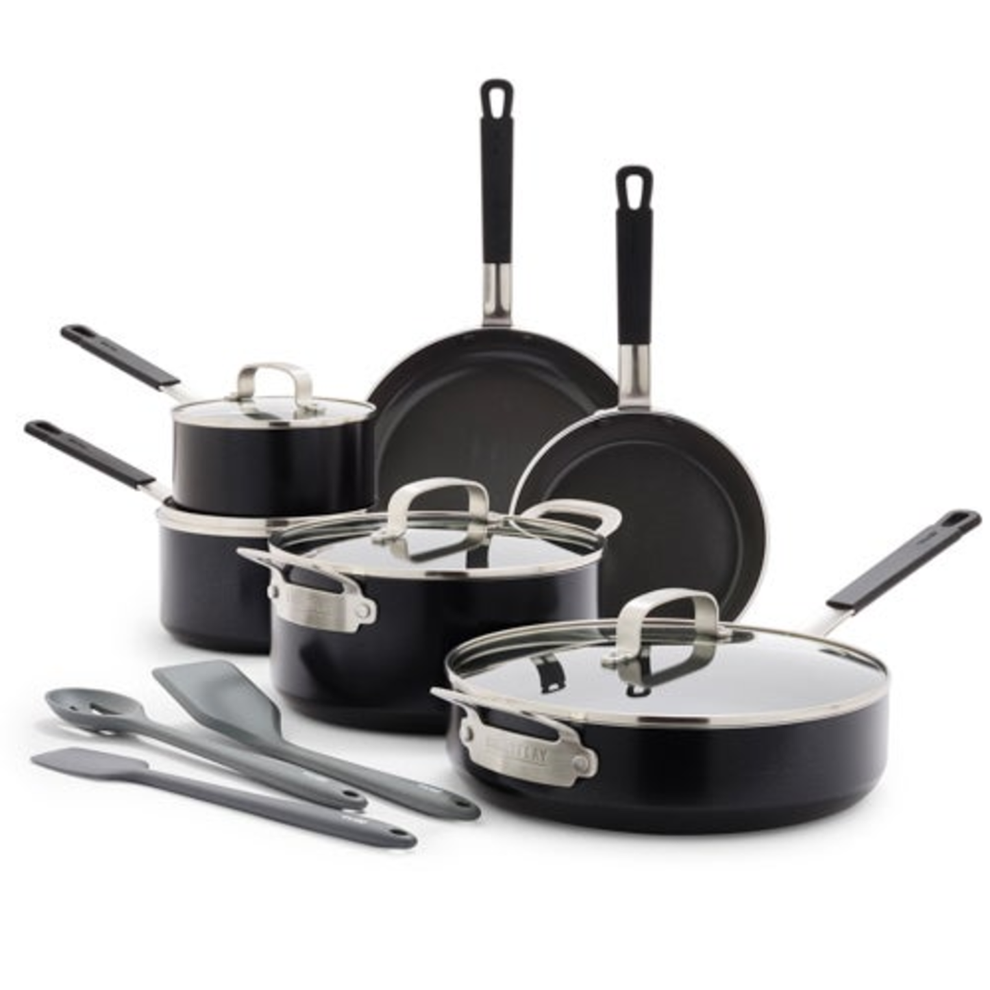 CERAMIC NONSTICK ALUMINUM 13PC COOKWARE SET BLACK