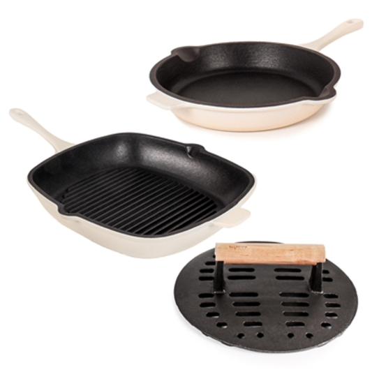 CAST IRON COOKWARE SET, MERINGUE, 10"