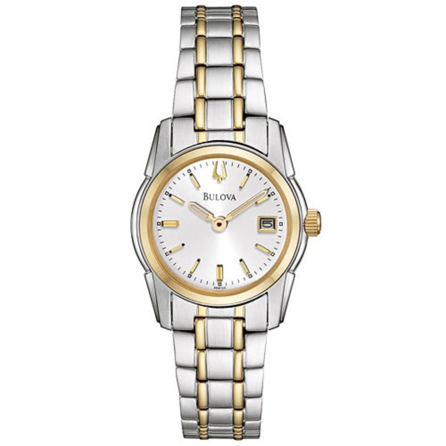 LADIES' CLASSIC TWO-TONE STAINLESS STEEL WATCH, SILVER DIAL
