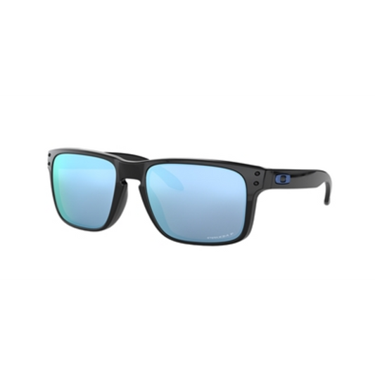 HOLBROOK UNISEX SUNGLASSES POLARIZED, POLISHED BLACK, PRIZM DEEP WATER, 55