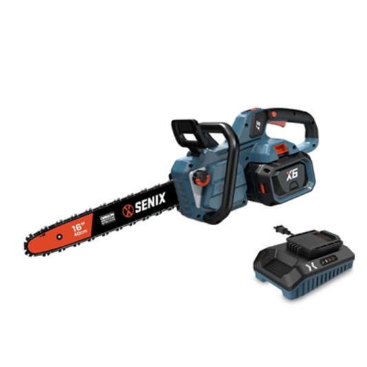 60V 16IN CHAINSAW W/ BATTERY AND CHARGER, BLUE, 16"