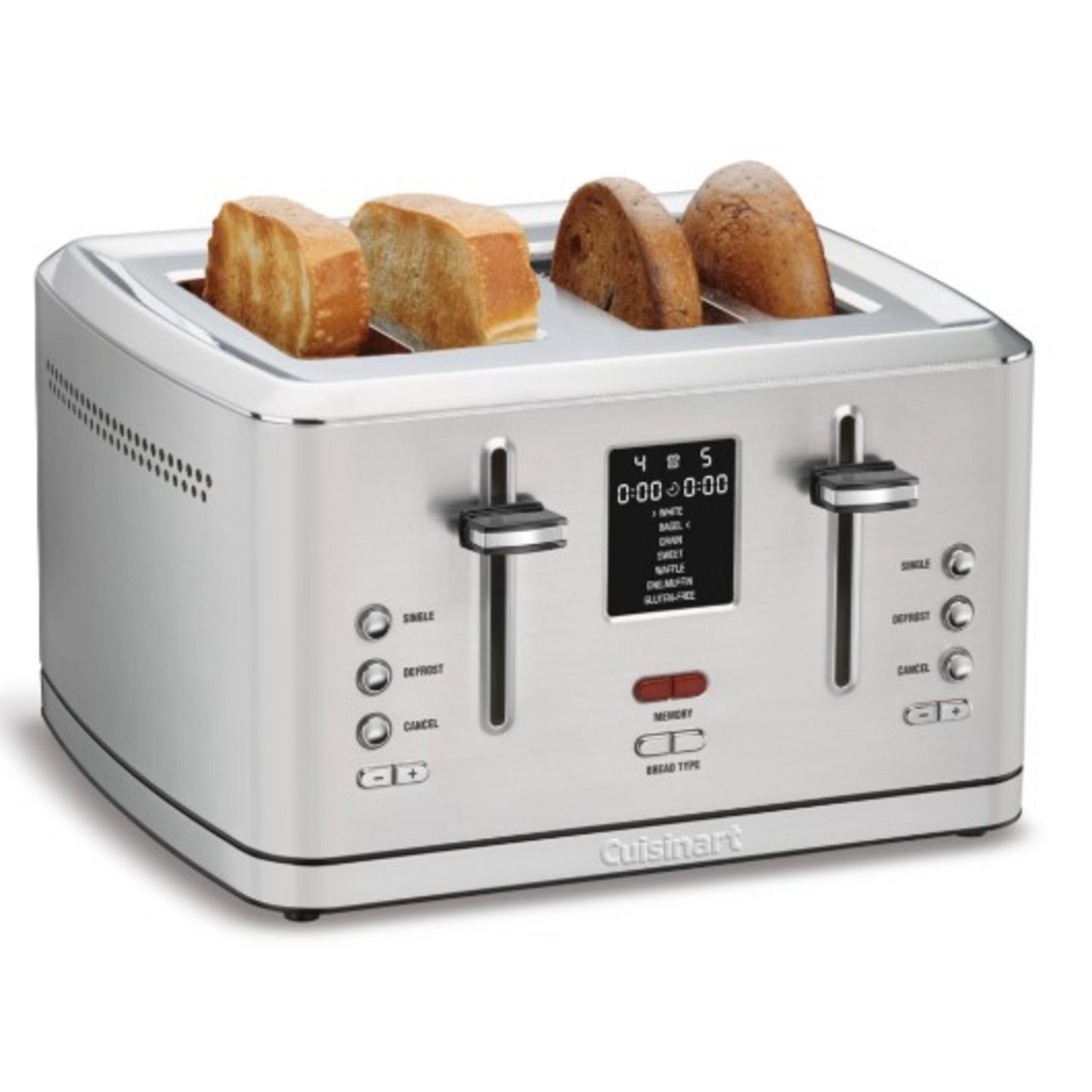 CUISINART 4-SLICE DIGITAL TOASTER WITH MEMORYSET FEATURE