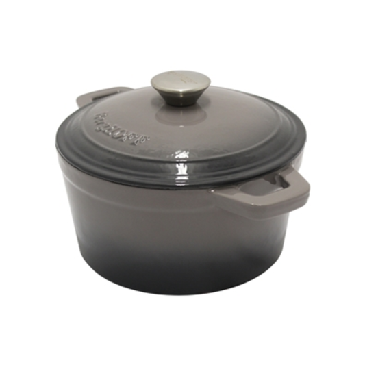NEO COVERED ROUND CAST IRON DUTCH OVEN, OYSTER, 3 QT