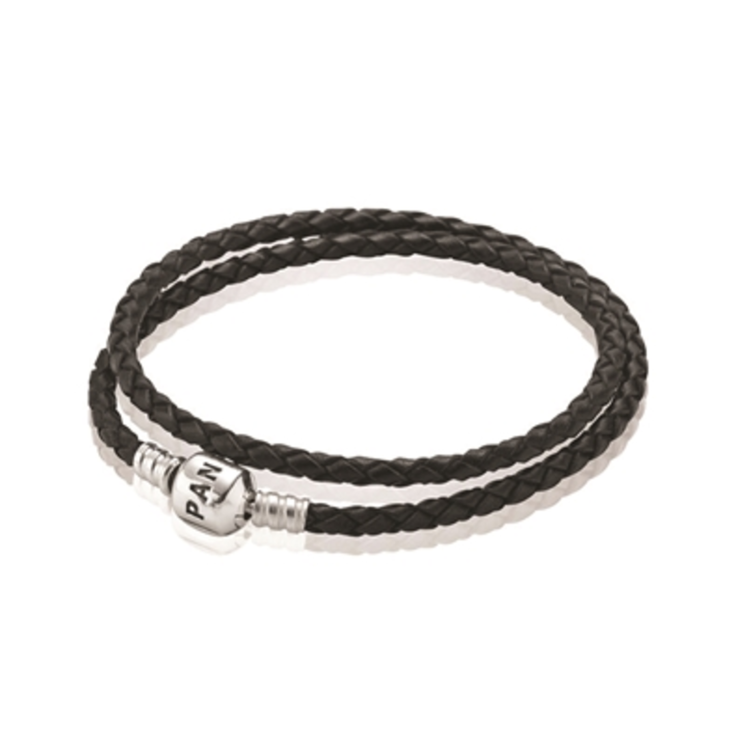 BRAIDED DBL LEATHER BRACELET, 15"