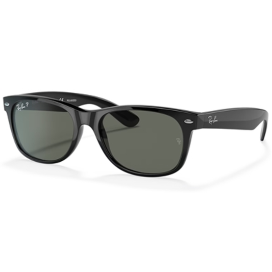 NEW WAYFARER UNISEX SUNGLASSES POLARIZED, BLACK/GREEN, 55