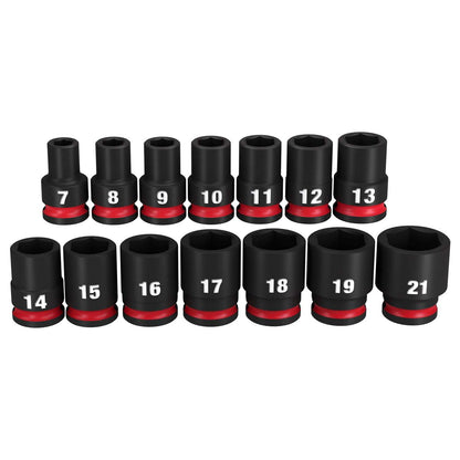 14PC SHOCKWAVE IMPACT DUTY 3/8" DRIVE METRIC STANDARD 6 POINT SOCKET SET